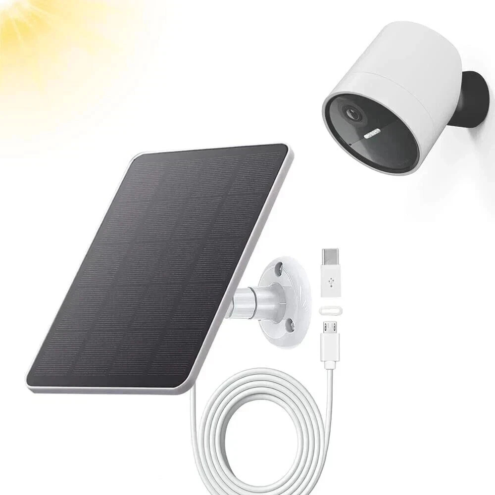Solar Panel Compatible with SimpliSafe Outdoor Security Camera, Waterproof 4W 5V
