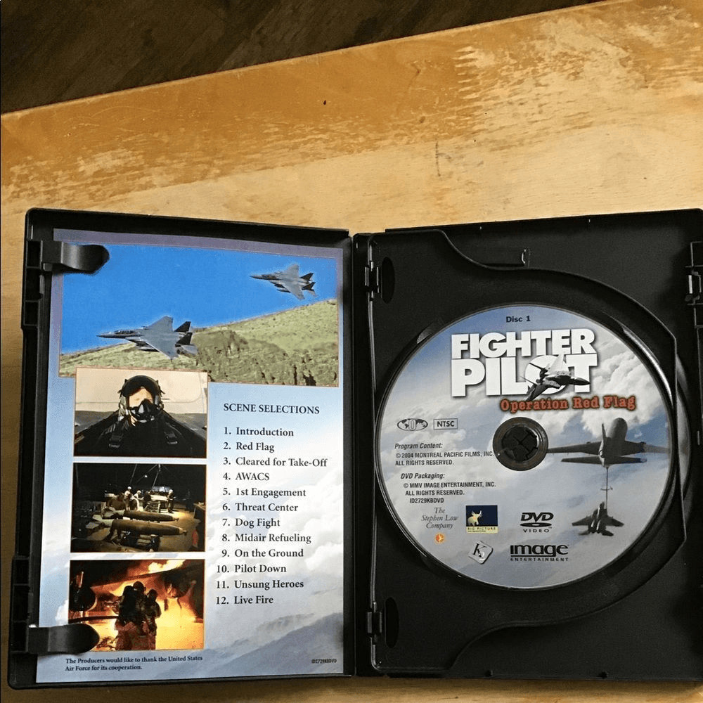 DVD, Fighter Pilot Operation Red Flag DVD, 2 disc set, good condition