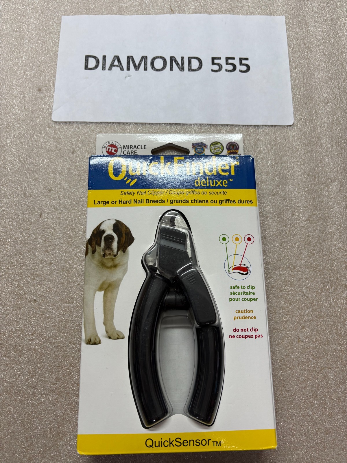 Miracle Care QuickFinder Deluxe Safety Nail Clipper for Long/Hard Nail | 4898
