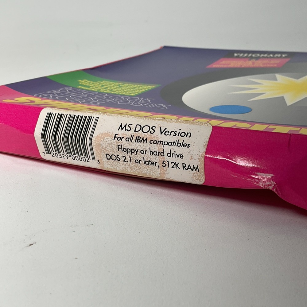 Visionary Software Synchronicity MS DOS Version IBM Compatibles 5.25” Disk