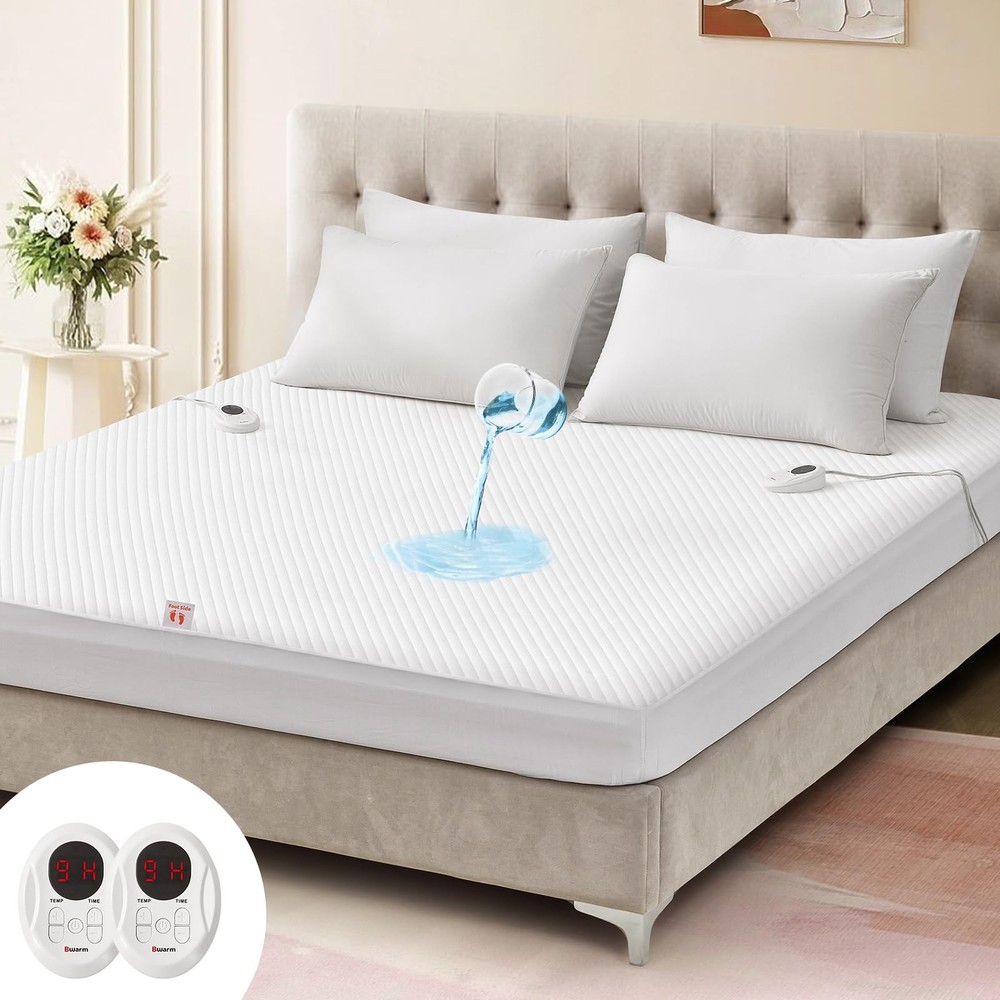 Waterproof Heated Mattress Pad, ETL Certified Bed Warmer with Memory Function...