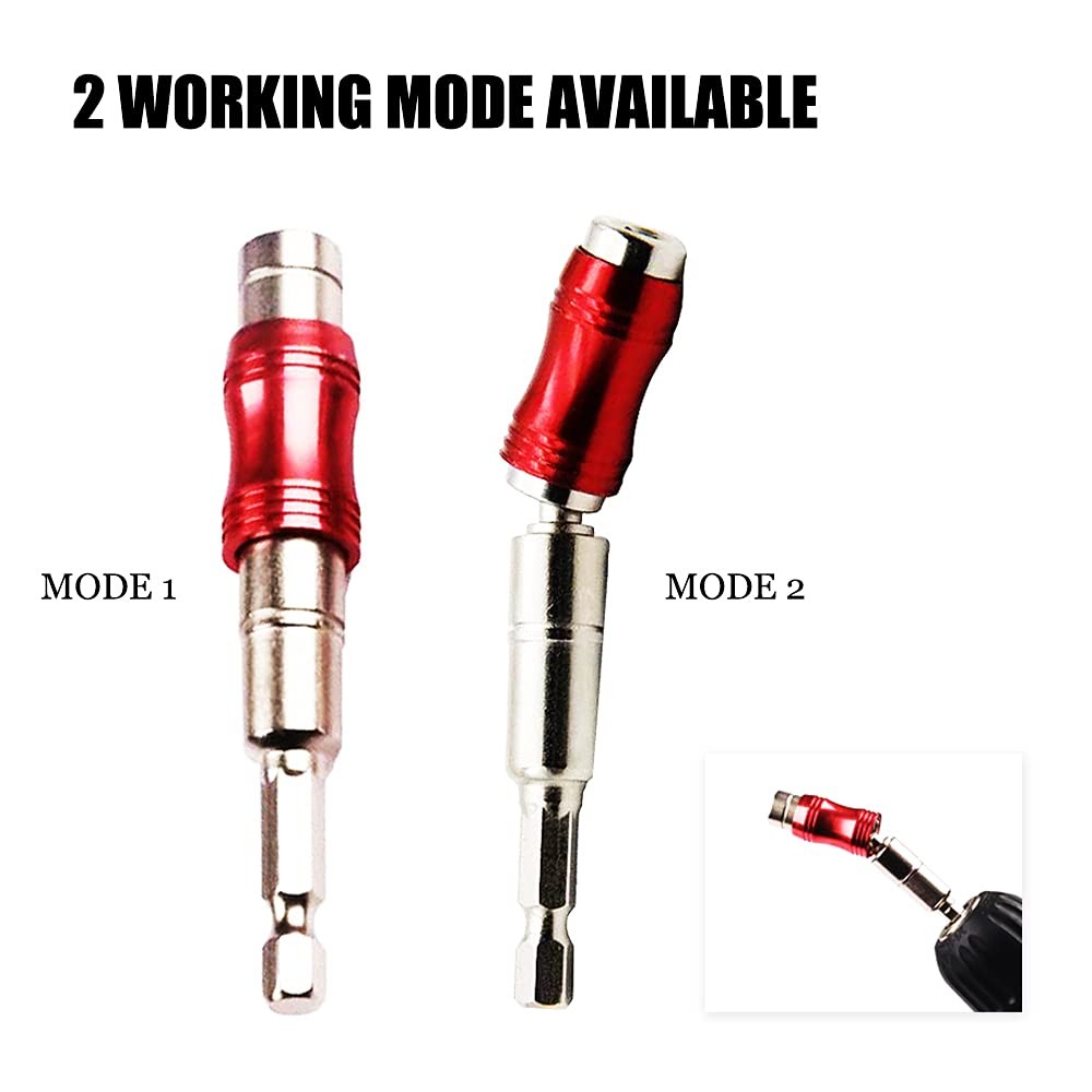 Magnetic Pivot Drill Bit Holder Pivoting Bit Tip Holder Quick Release Flexible D