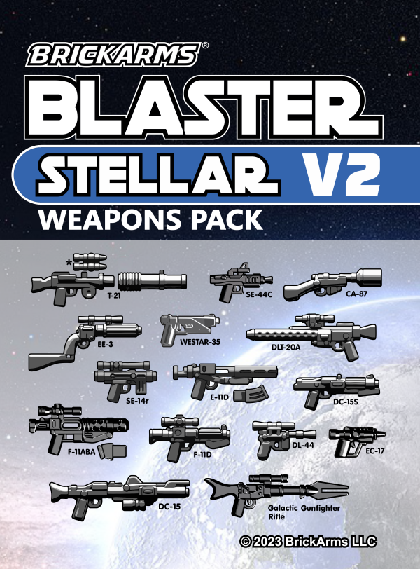 Brickarms Stellar V2 Blaster Pack- for Star Wars Minifigures -NEW