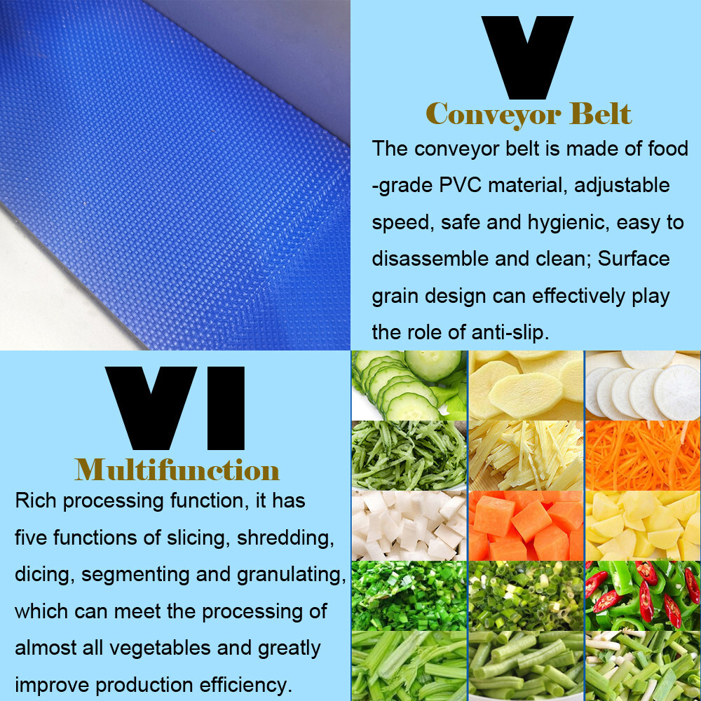 Commercial Vegetable Fruit Cutter Machine Multifunctional Choppers Double Head