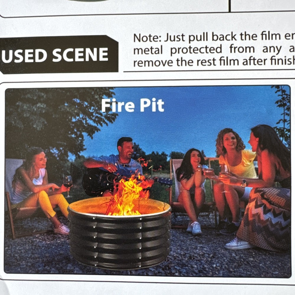 Fire Pit / Raised Garden Black 32” X 16.5”