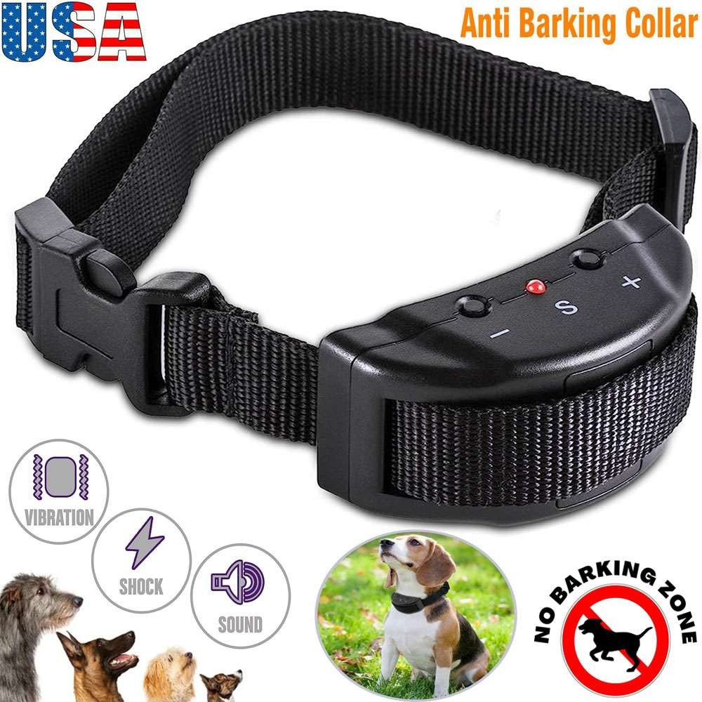 Automatic Anti Bark Barking Dog Shock Control Collar Device Large Medium Small