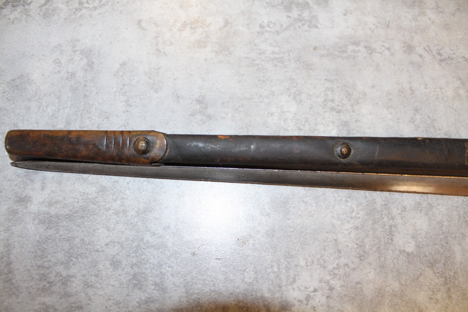 P1876 Martini-Henry Socket Bayonet Leather Scabbard British Pattern 1876