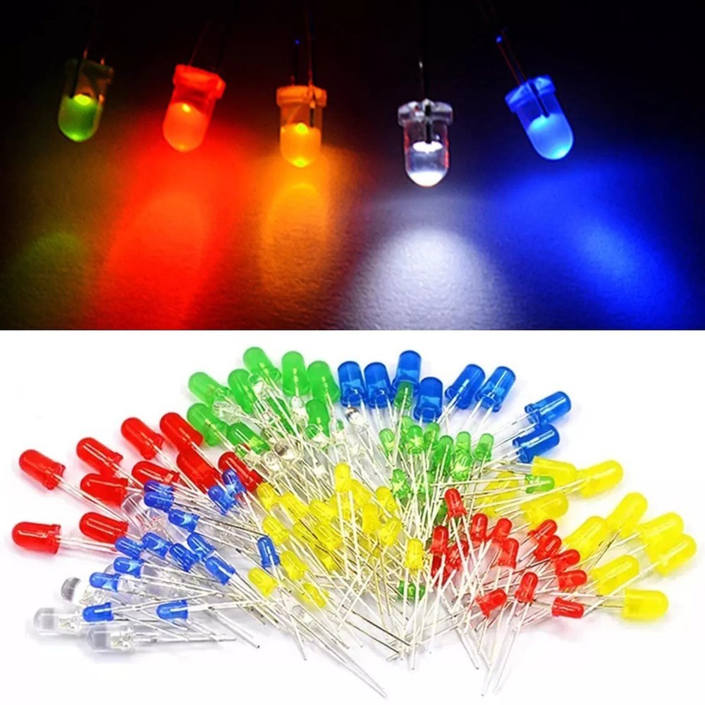 300 Pcs LED Diode Set with 5 Different Colors Suitable for Various DIY Projects
