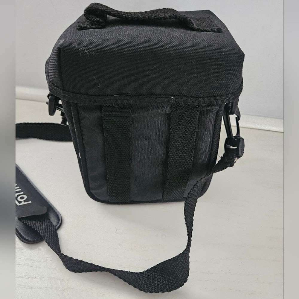Fotima black camera carrying case model no. 60C with strap and pockets