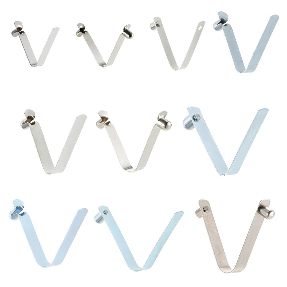 6pcs Kayak Paddle Spring Clips Tent Pole Clips Push Button Spring Snap Clip