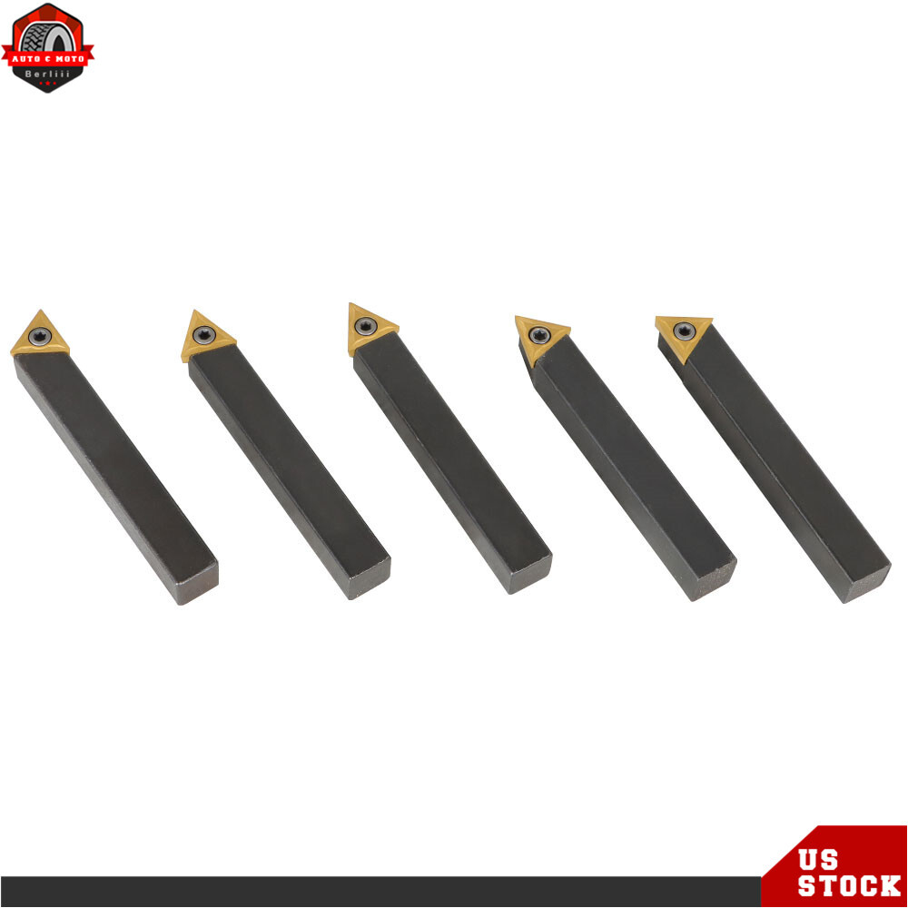 5Pack 1/2" Indexable Carbide Insert Turning Tooling Bit Holder Set For Lathe New