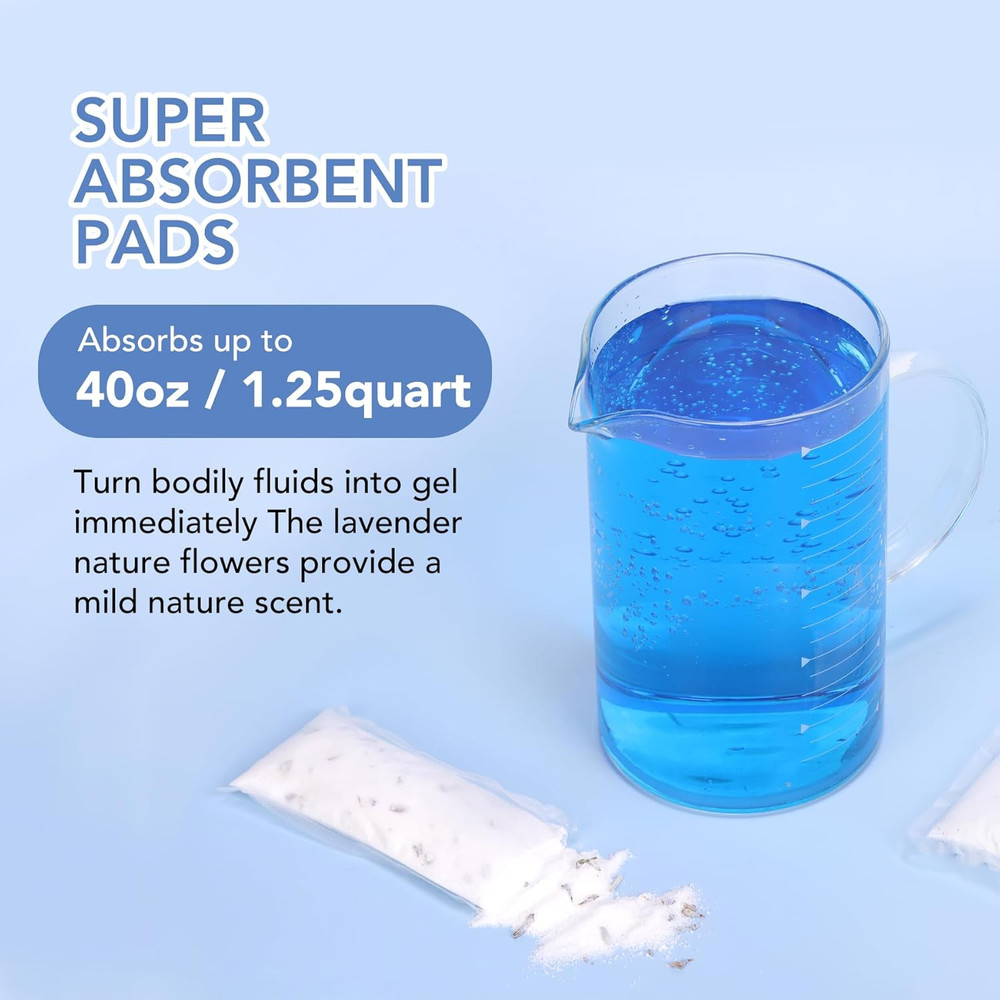 Commode Liners with Super Absorbent Pads - 60 Pack Disposable Bedside Commode Ba