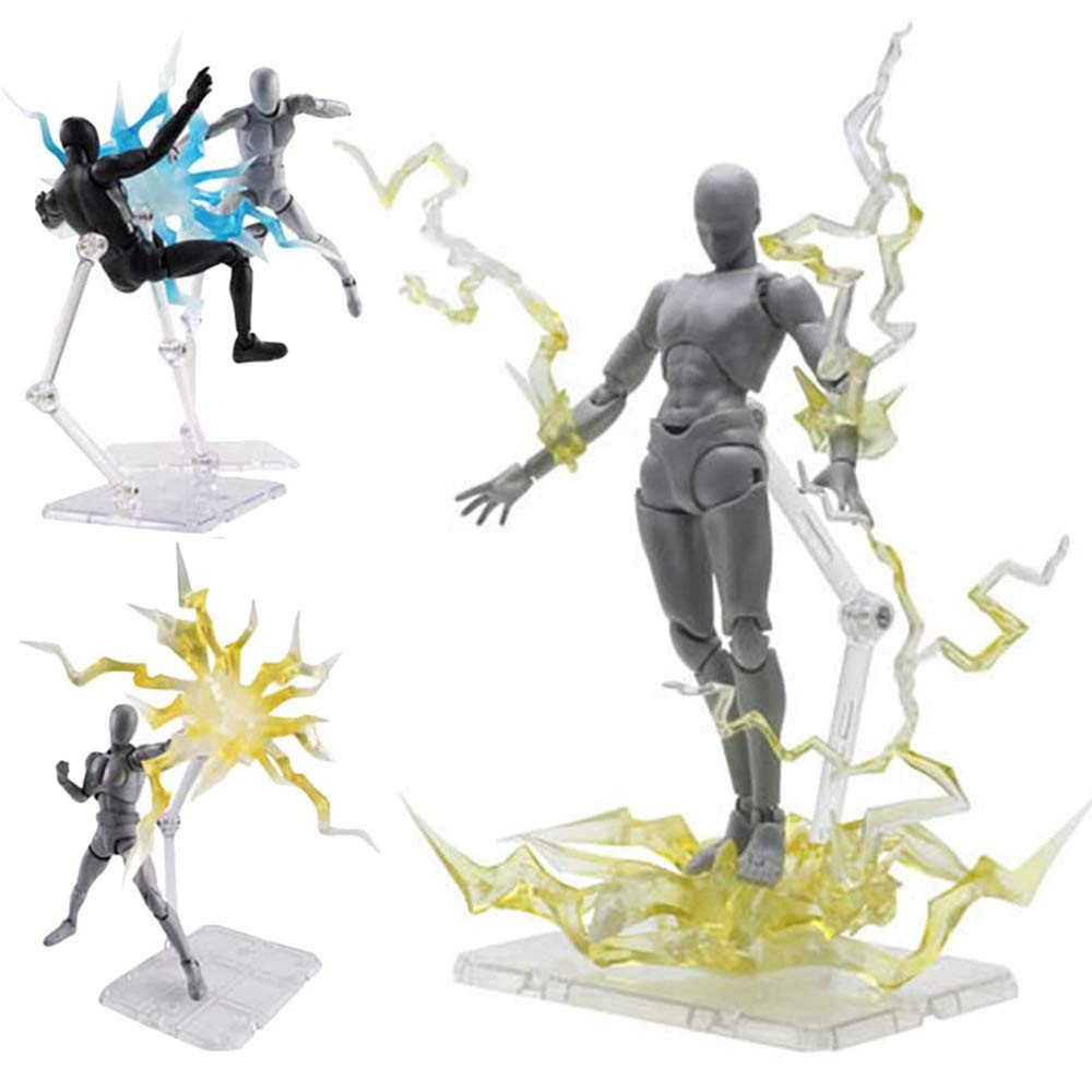 XISTEST Action Figure Stand, 8 PCS Assembly Display clear