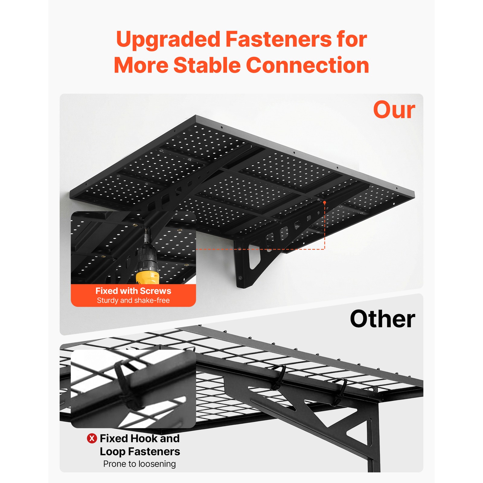 Uimoso 2 x 3 ft Wall-Mounted Garage Shelving, 560 lbs Capacity