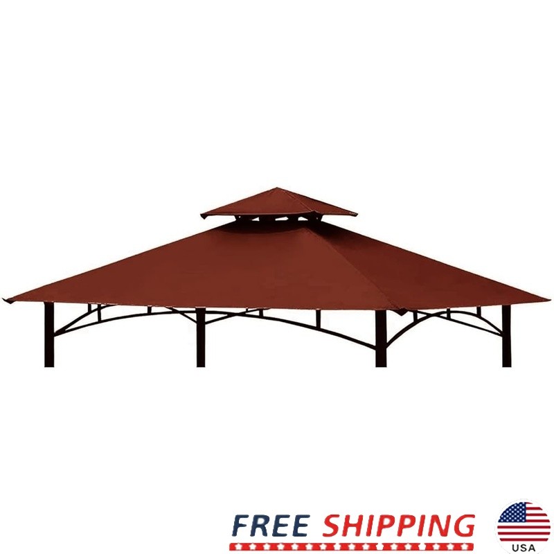 Grill Canopy Replacement Cover Waterproof UV Resistant Double Tier Easy Install