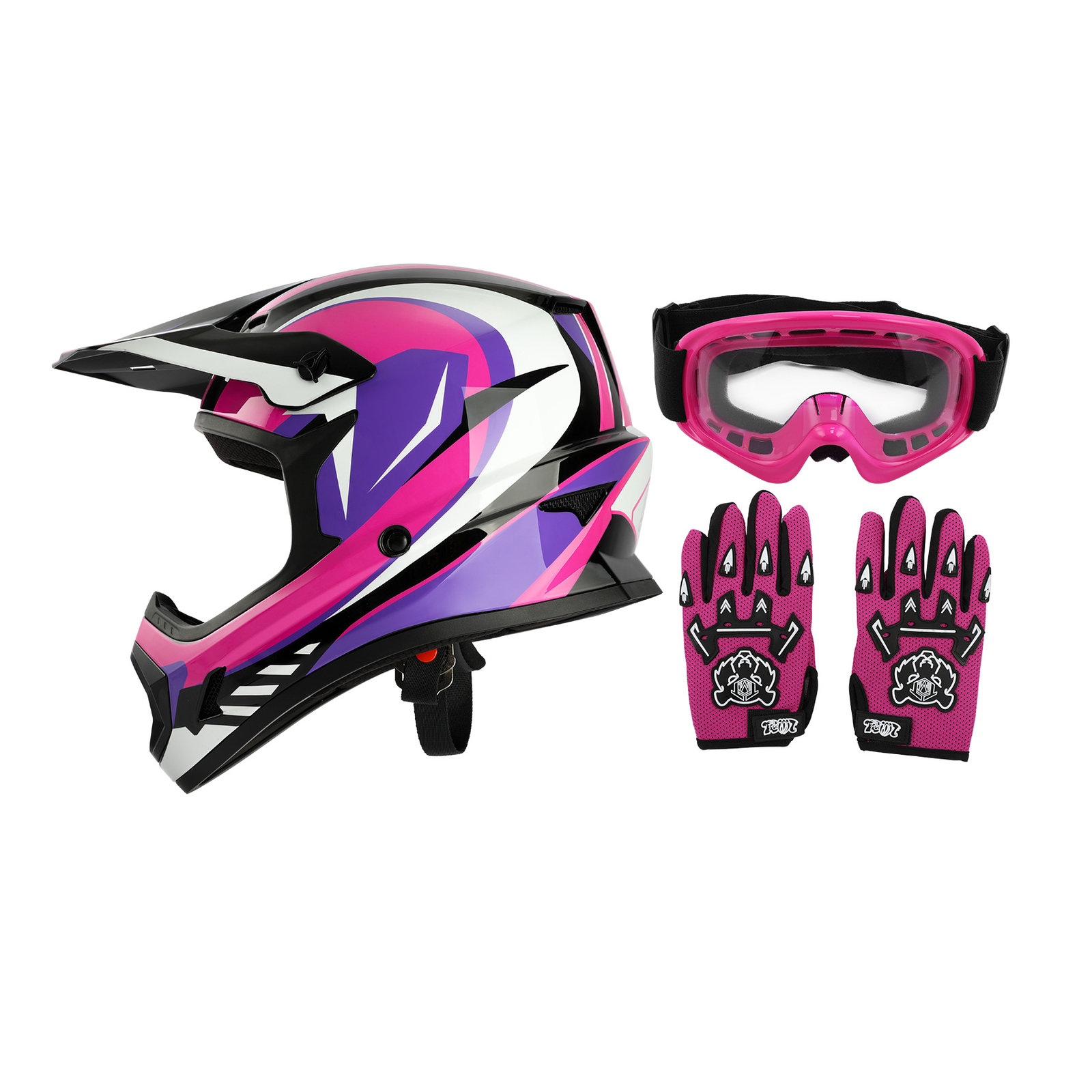 Youth Motocross Helmet Dirt Bike Riding MX ATV UTV Offroad Kid's Full Face DOT