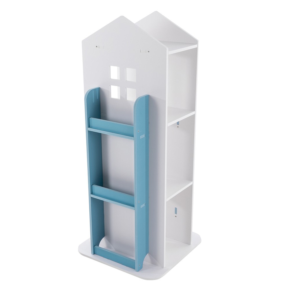 360° Rotating Bookshelf Bookcase Storage Shelf Freestanding Display Rack Stand