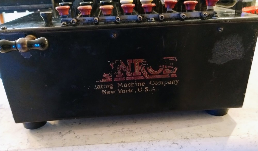 Antique fully working 1918 Monroe Calculator Model G / Adding Machine