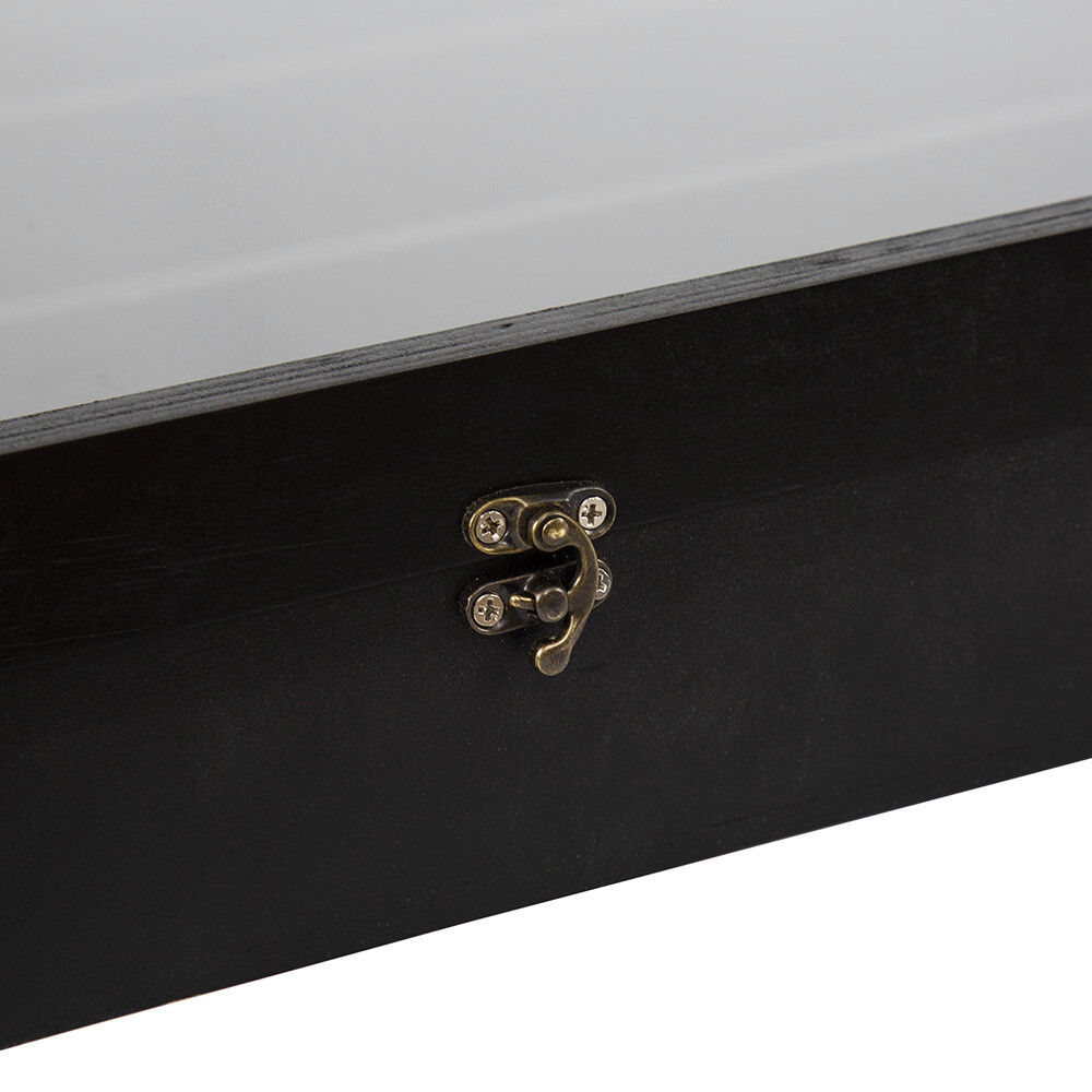 Sports Card Display Case 36 Graded Cards Baseball Wooden Frame UV Protection