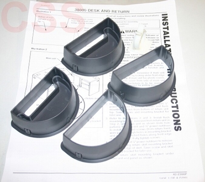 Wire Guide Frame for Office Desk 38000 Series Brackets Installation Instructions