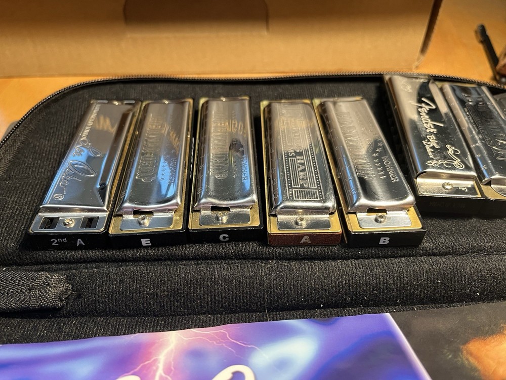 Lee Oskar, Hohner, Fender Diatonic Harmonica Set, Multiple Keys, Case
