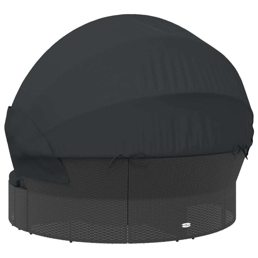 Outdoor Lounge Bed Black