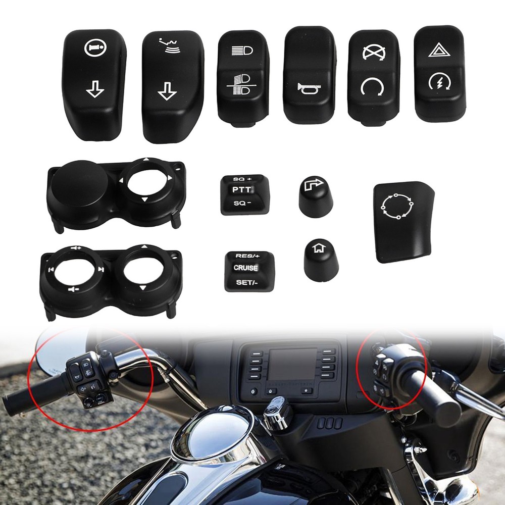 Control Switch Housing Button Cap For Harley Road Electra Glide FLHTCU FLHTK
