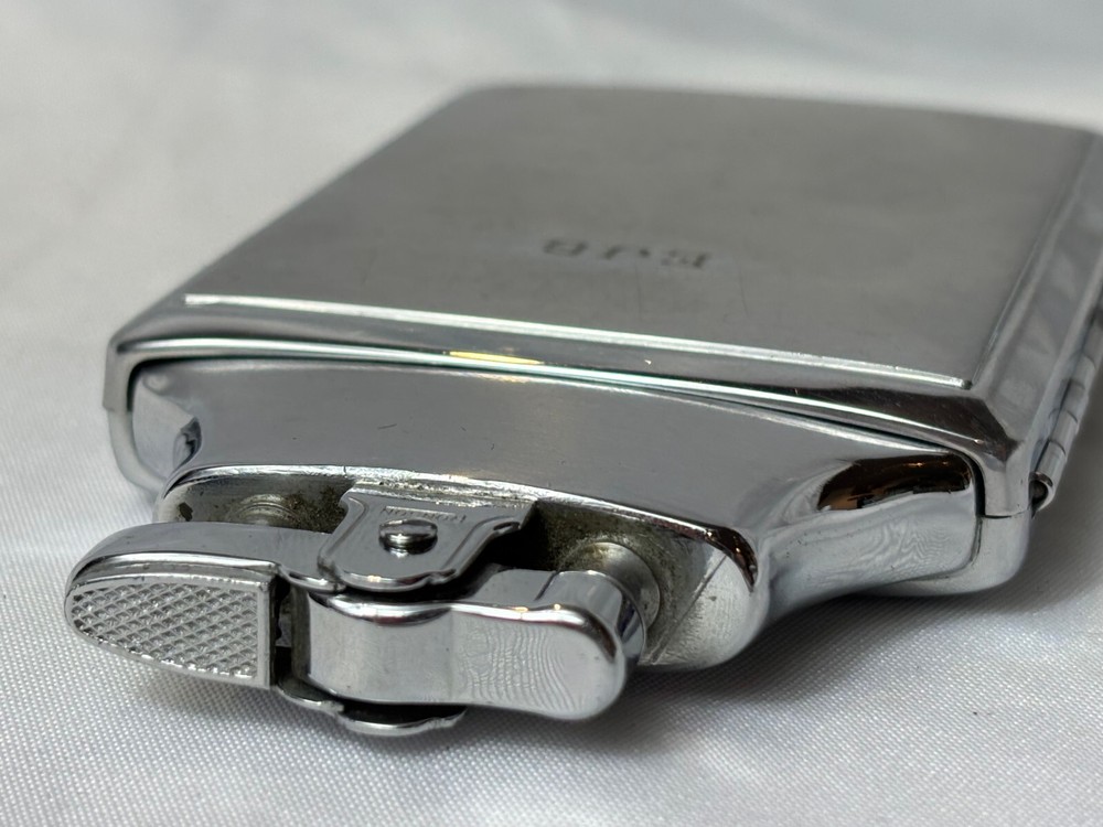 Vtg Ronson Mastercase Lighter Cigarette Holder Combo W/ Pouch "EJG" Initials