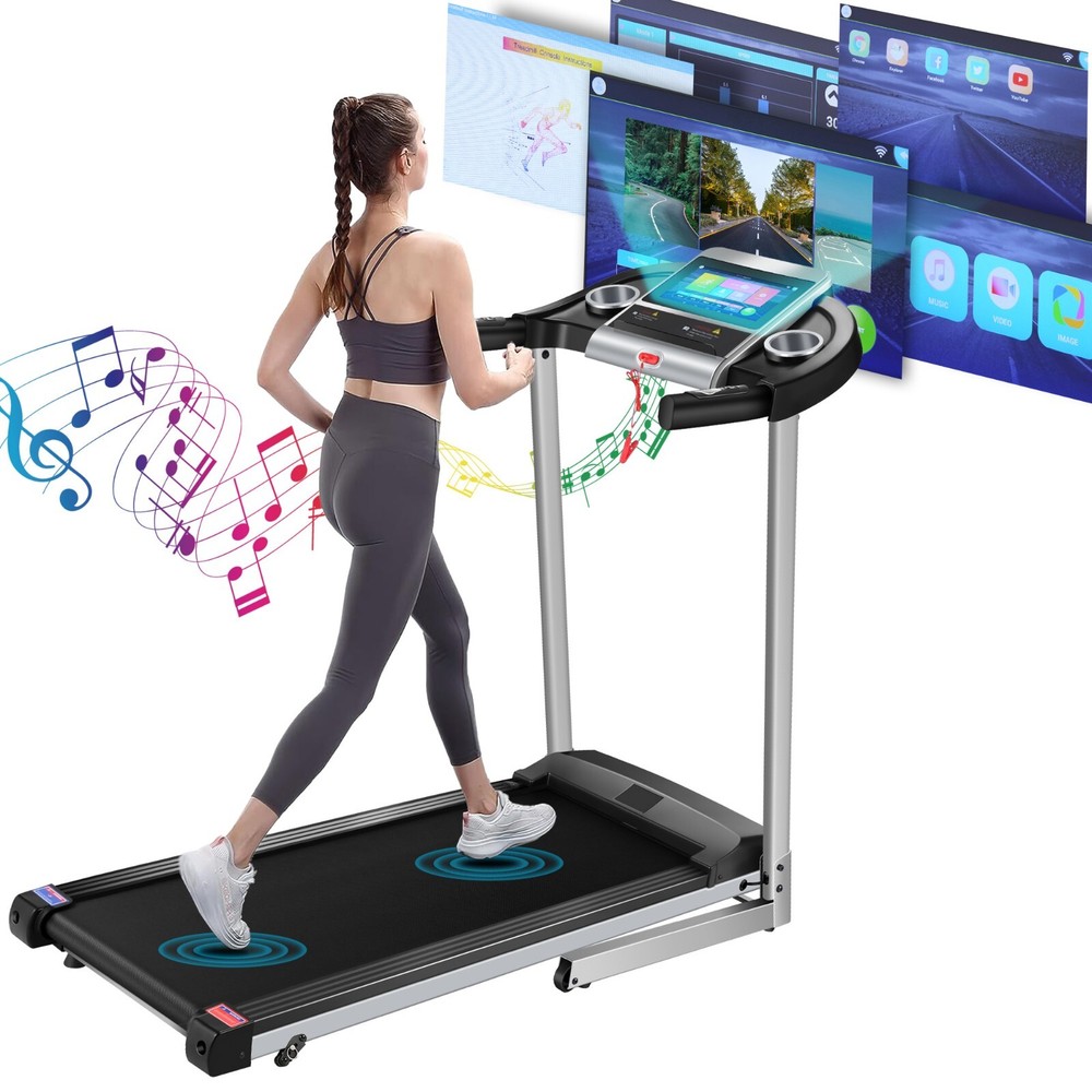 Foading Design Treadmill 3.25HP Powerful Electric Treadmill Large w.LCD Display)