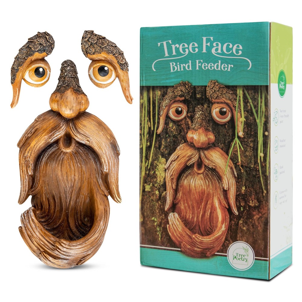 Tree Face, Faces Outdoor, Art, Decorations Brown