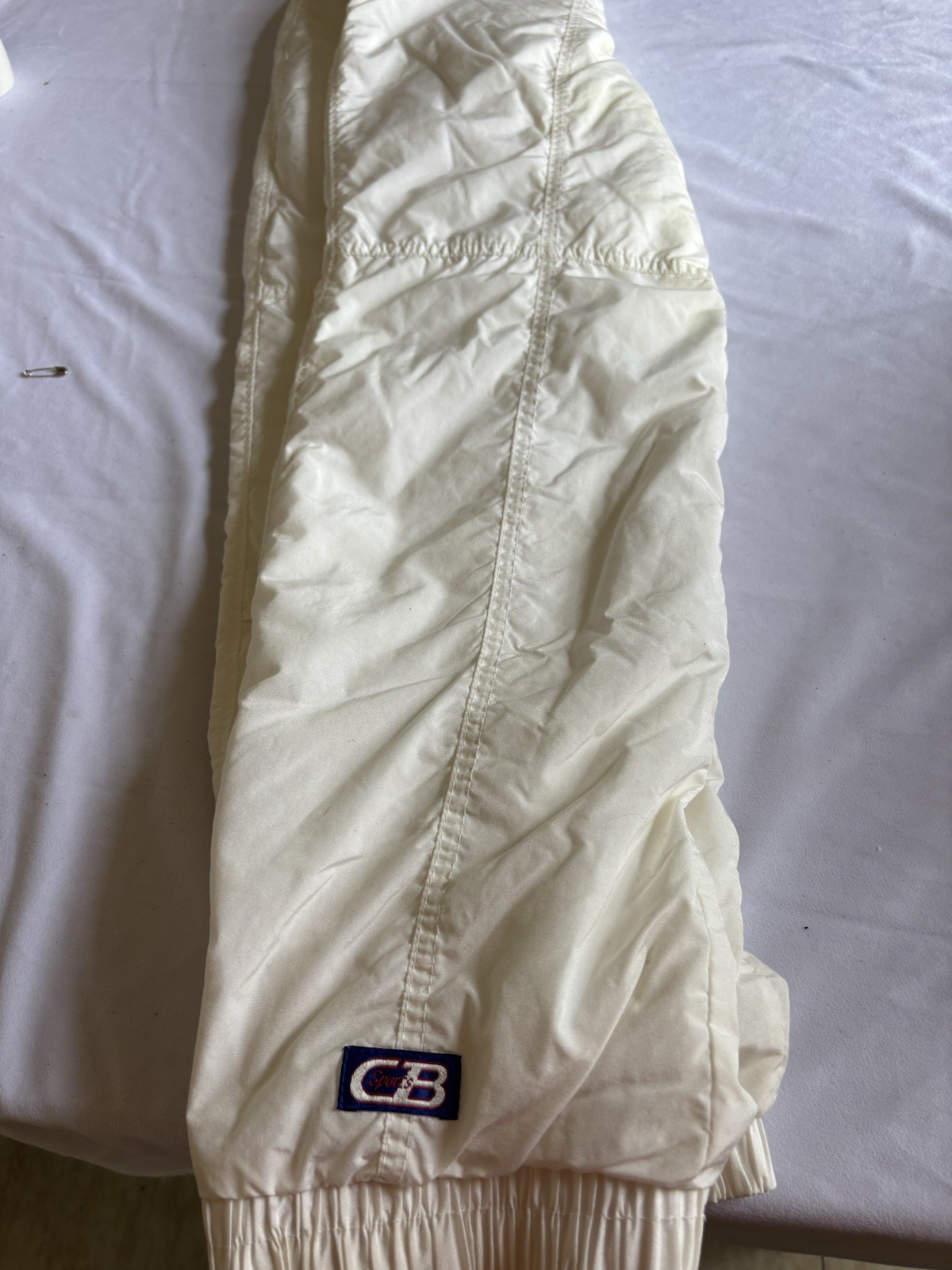 CB Sports Womens Ski Snow Pants Size 8 White Insulated Winter