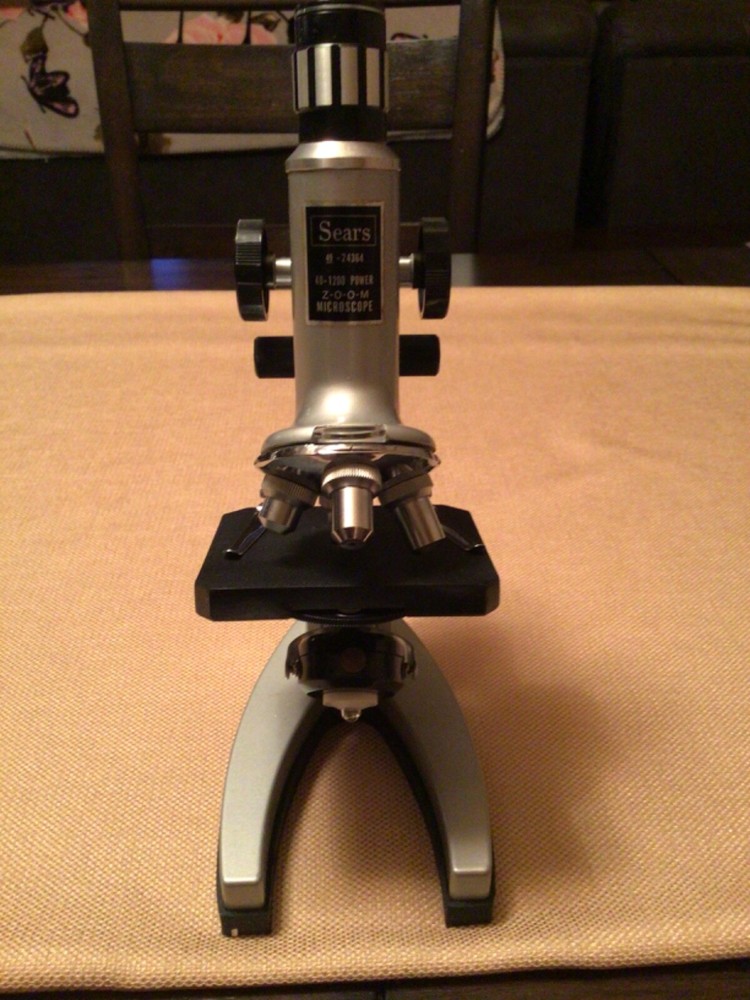 VINTAGE Sears Microscope Set 1200X Zoom Microscope *UNTESTED*