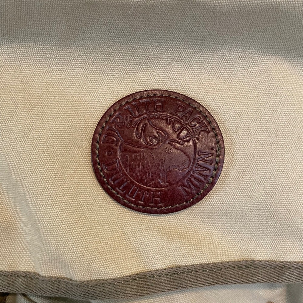 Duluth Pack Wanderer Backpack Khaki Canvas Leather Rucksack