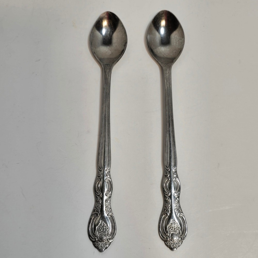 Wm. Rogers & Son Stainless Silverware Glacon Pattern "INS595" Iced Teaspoon