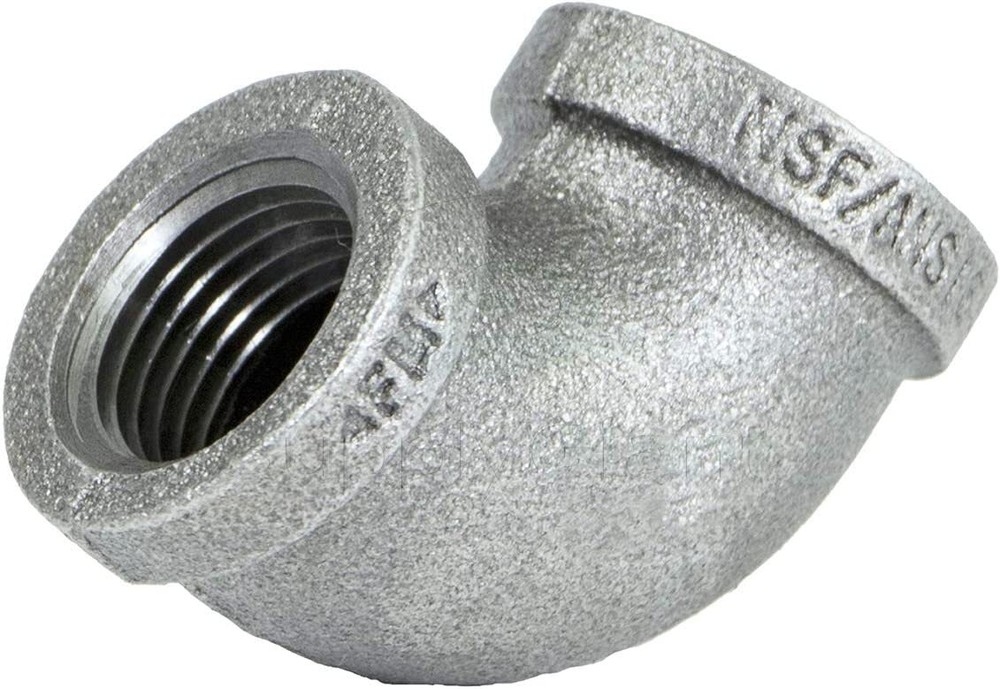 2-1/2" Galvanized Malleable Elbow 90 Degree, 2-1/2