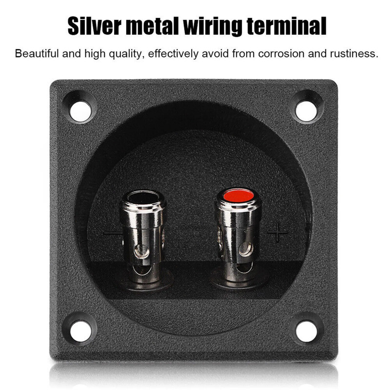 2PCS Speaker Box Terminal 2-Wire Round Spring Cup Connector Subwoofer Enclosure