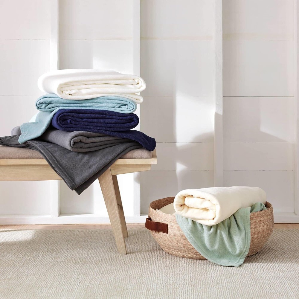 Vellux Microfleece Blankets, Full/Queen, Tornado Grey
