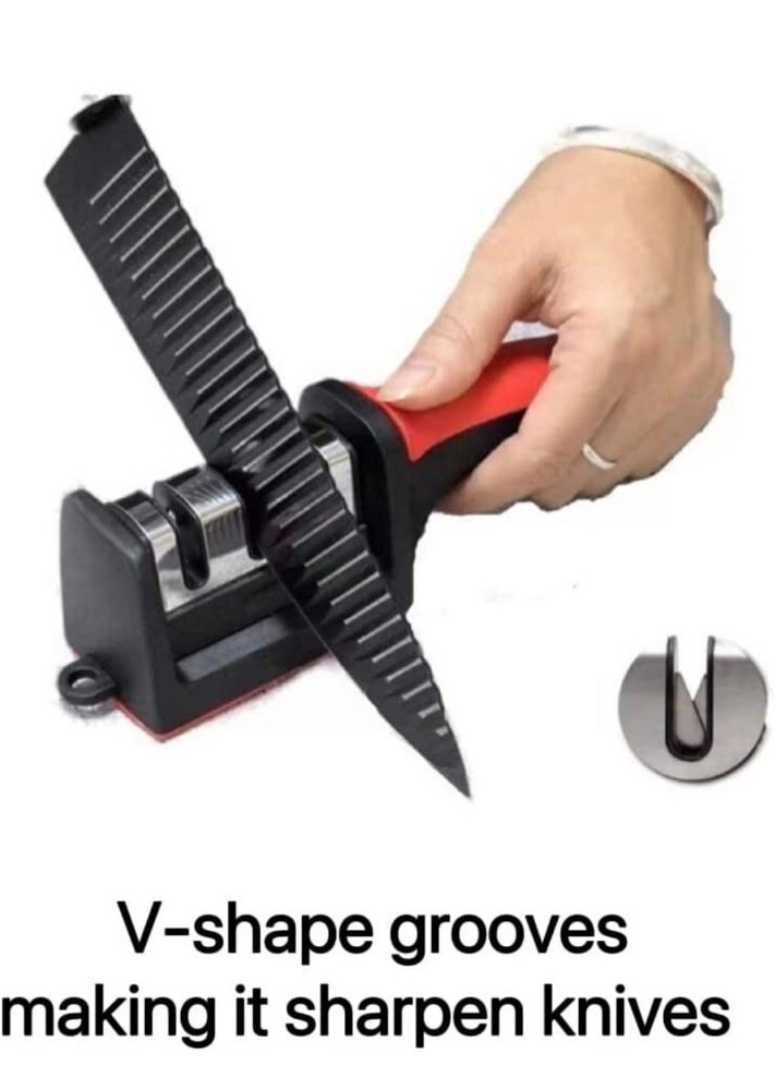 3 Section Knife Sharpener by Chef's Pride, Multi 