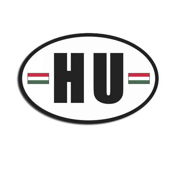 Hungary Oval Sticker Decal
