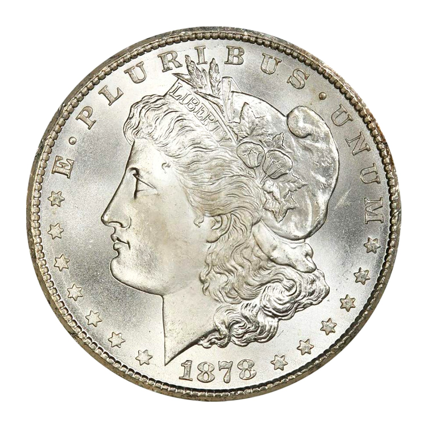 1878 S Morgan Silver Dollar $1 Brilliant Uncirculated BU 90% Silver