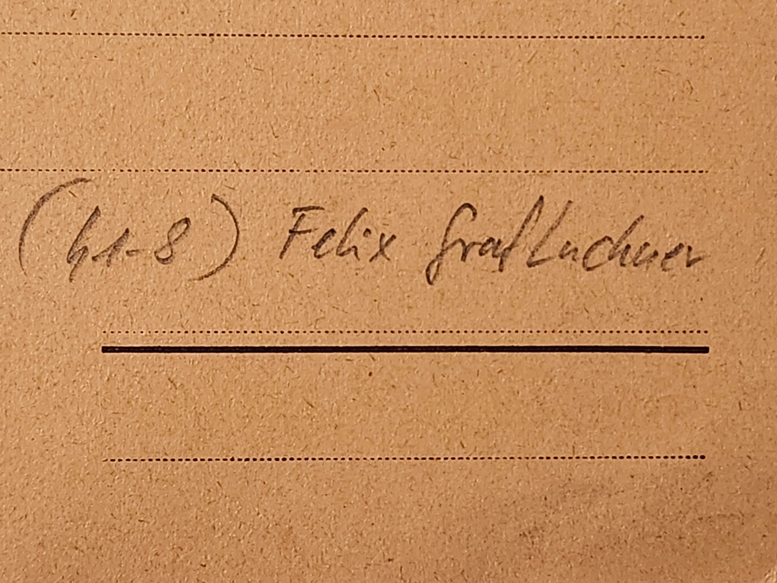 WW2 Germany. Autograph of Felix Graf von Luckner. Rare.