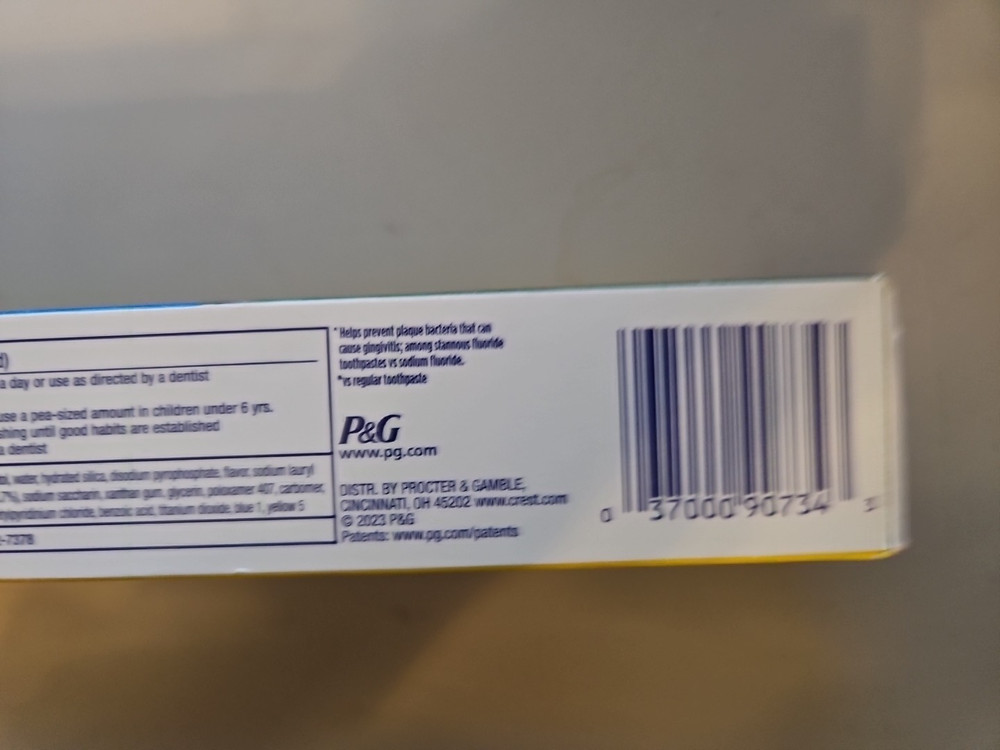 Crest Plus Scope Whitening Toothpaste 2 PACK(EXP. 12/2027)