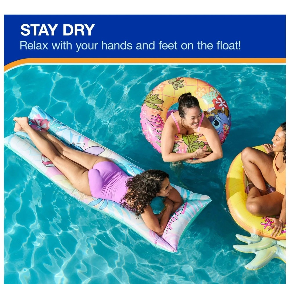 🪼 Disney Stitch Suntanner Pool Float, Inflatable Pool Floats 🆕