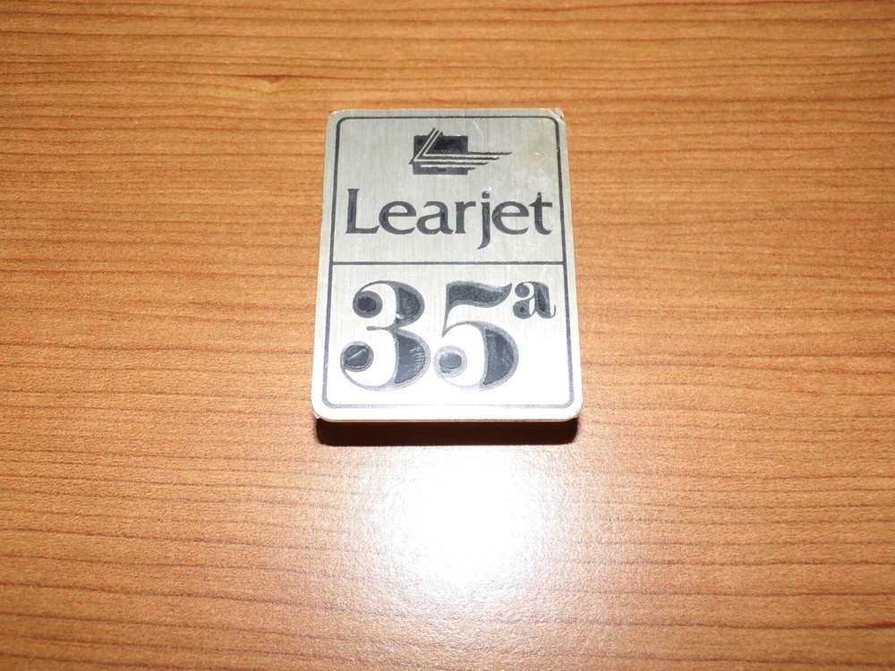 Learjet 35a Aircraft Metal Emblem