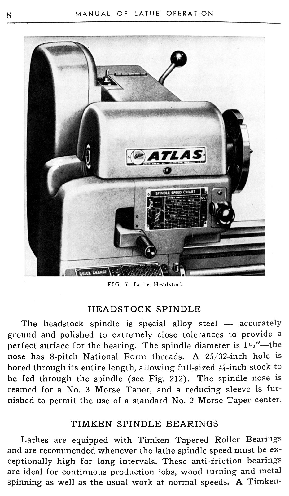 Atlas Craftsman Manual of Metal Lathe Operation Book 12" Crossfeed Lever 0035