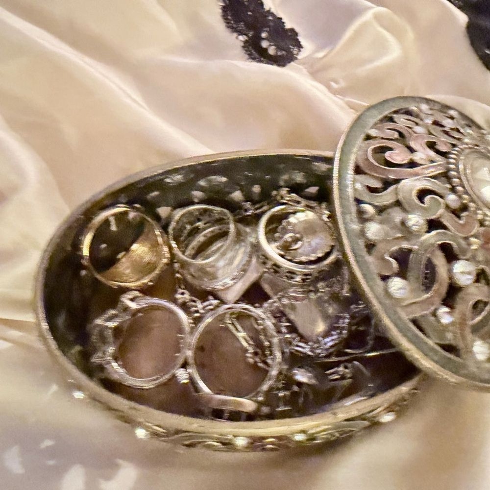 Elegant Silver and Gold Decorative Accent