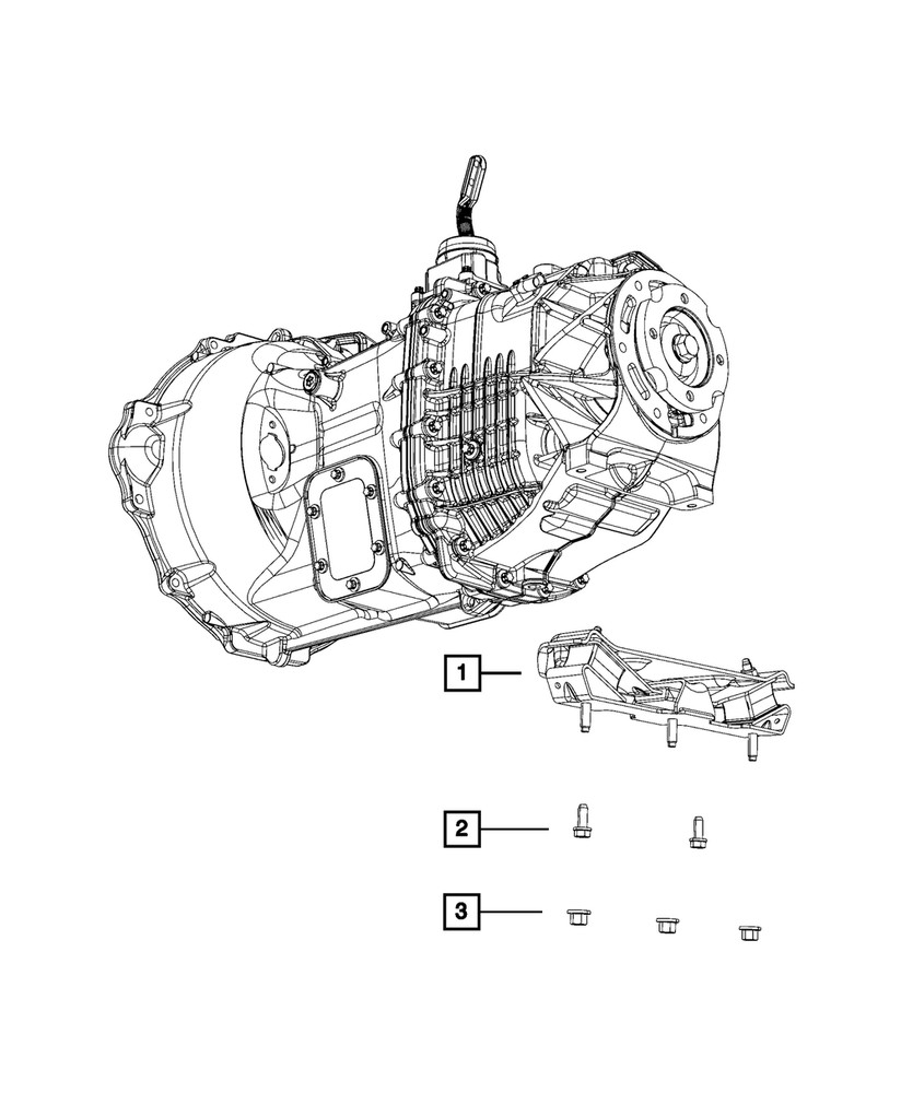 Genuine Mopar Transmission Support Bracket And Insulator 52122334AE