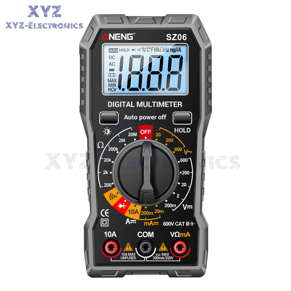 ANENG SZ06 LCD Digital Multimeter 2000 Count AC/DC Voltmeter Ammeter Volt Meter