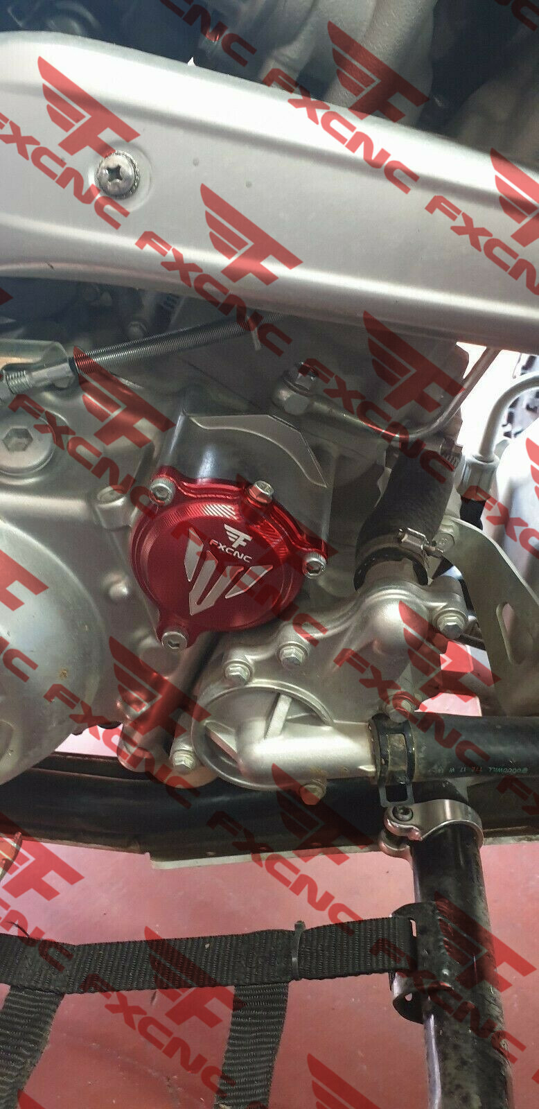 Red Engine Protect Guard Cover Stator For YFM 700 Raptor YFM700R 2007-2020 FXCNC