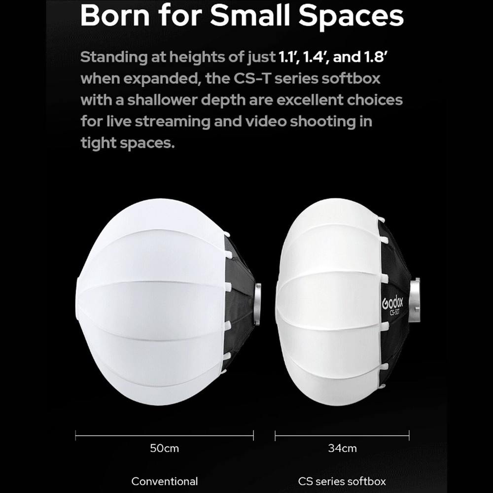 Godox CS-65T 65cm/25.6inch Lantern Softbox Light Modifier Bowens Mount SoftBoxes
